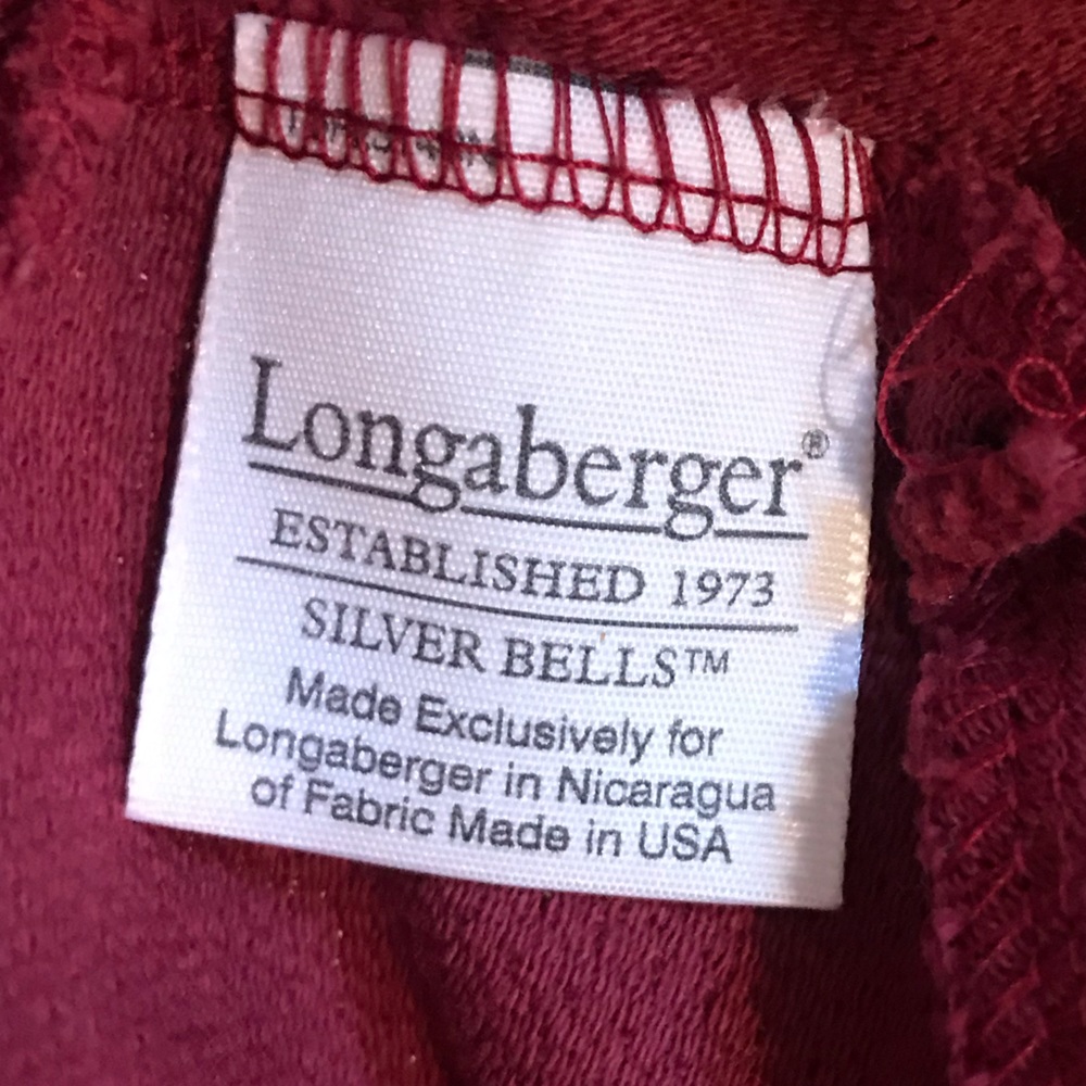 Longaberger Silver Bells Basket Liner - Picture 4 of 4